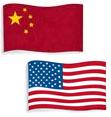 China US flags
